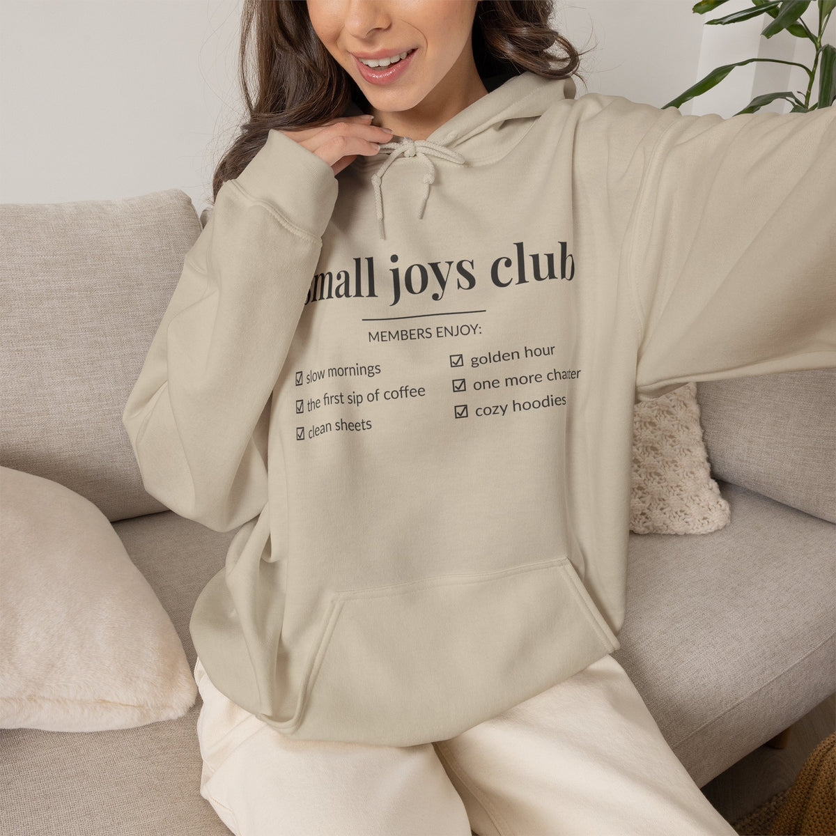 Small Joys Club Hoodie | Cozy Checklist Sweatshirt