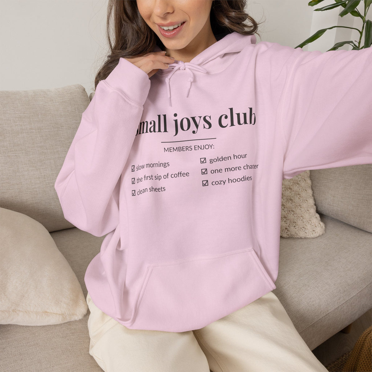 Small Joys Club Hoodie | Cozy Checklist Sweatshirt